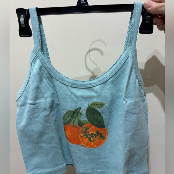 tank top, urban outfitters , blue, fresh oranges , women’s large , BNWT - Picture 1 of 4